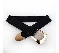 QSCTYG Cintura da Donna Stretch Big Ley Fixle Belt Belt Donne Ampia Elastico Cintura Nera per Abito Cummerbunds Vita Gonna Strape Gonna 442 (Color : Black)