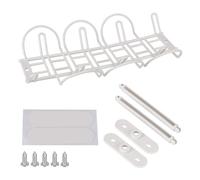 QSCTYG Portacavi sotto Scrivania Strong Hanging Adhesive Socket Storage Rack Under Desk Wire Cord Power Strip Organizer Shelf Cable Management Tray(Color:White)