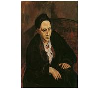QSDTGHUIKP Famoso Picasso Poster Ritratto di Gertrude Stein Stampe d'arte Picasso pittura classica da parete per la decorazione della parete del bagno 16x24inx1 senza cornice