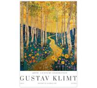QSDTGHUIKP Famoso poster di Gustav Klimt《Sentiero forestale》Pittura su tela Arte della parete d'epoca Gustav Klimt Immagine per il soggiorno Stampe Decor 50x70cmx1 senza cornice
