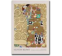 QSDTGHUIKP Gustav Klimt Il Bacio Poster Astratto Arte Della Parete Gustav Klimt Tela di Canapa Pittura Retro Immagine Mostra Immagine per Home Decor 60x80cmx1 UnFramed