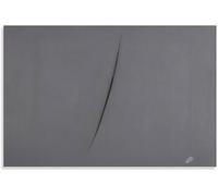 QSDTGHUIKP Lucio Fontana Poster《Concetto spaziale》Pittura su tela Astratta Arte della parete Lucio Fontana Stampe Quadro moderno per l'arredamento del soggiorno 40x55cm senza cornice