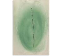 QSDTGHUIKP Lucio Fontana Poster《Graffi verdi》Pittura su tela Astratta Wall Art Lucio Fontana Stampe Quadro Moderno per Arredamento Soggiorno 70x50cm Senza Cornice