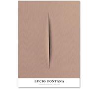 QSDTGHUIKP Lucio Fontana Poster Marrone Graffi Ombra Stampe Su Tela Arte Moderna della Parete Lucio Fontana Pittura Per Bagno Decorazione Della Parete Quadro 40x55cm Senza Cornice