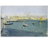 QSDTGHUIKP Paesaggio di Venezia di Joaquin Sorolla Poster e stampe Joaquin Sorolla Tela di canapa Wall Art Pittura retrò per la decorazione di immagini per la casa 60x90cmx1 senza cornice