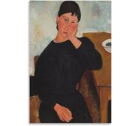 QSDTGHUIKP Riposo a tavola di Amedeo Modigliani Tela da parete Pittura e immagine retrò Poster e stampe di Amedeo Modigliani Arredamento casa 40x60cm Senza cornice