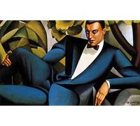 QSDTGHUIKP Ritratto dell'uomo di Tamara de Lempicka Poster e stampe Arte murale moderna Tamara de Lempicka Tela da pittura per la casa Arredamento fotografico 100x50cm Senza cornice