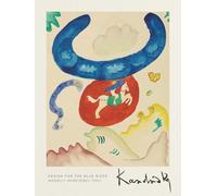 QSDTGHUIKP Wassily Kandinsky stampa il poster del cavaliere blu Wassily Kandinsky Wall Art pittura su tela moderna per la decorazione della parete del bagno 30x45cmx1 senza cornice