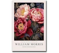 QSDTGHUIKP William Morris Poster Crisantemo Rosa Stampe Arte Della Parete William Morris Pianta Astratta Tela Pittura per Ufficio Decorazione Della Parete 40x65cm Senza Cornice