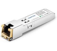 QSFPTEK 10GBASE-T SFP+ modulo RJ45 in Rame ricetrasmettitore Fino a 80 m, Cat6a/7 Fiber 10G su RJ45 per Cisco SFP-10G-T-S, Ubiquiti UF-RJ45-10G, Supermicro