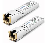 QSFPTEK 2Pack 10GBASE-T SFP+ al modulo di rame RJ45, ricetrasmettitore Mini-GBIC di SFP 10Gb per Cisco SFP-10G-T-S, Ubiquiti UF-RJ45-10G, Netgear, Mikrotik, D-Link, Supermicro, fino a 100FT (30M)