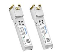 QSFPTEK Confezione da 2 ricetrasmettitori da 2,5 GBASE-T SFP a RJ45, moduli Copper Module Mini-GBIC compatibile per Cisco, Ubiquiti, MicroTik, TP-Link Switch/Router fino a 100 m (porta SFP da 2,5 G)