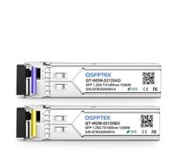 QSFPTEK Modulo ricetrasmettitore compatibile Cisco GLC-BX-120 di 1000BASE BiDi SFP 1490nm-TX/1550nm-RX 120km LC