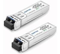 QSFPTEK Modulo SFP 10GBASE-LR, ricetrasmettitori di rete ottici duplex LC SMF DOM SFP+ 1310nm 10km, SFP-10G-LR compatibile MINI GBIC e altri switch aperti, 2 pezzi