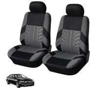 QSJKLC Set Completo di Coprisedili in Poliestere per BMW F11 F30 F32 G20 G60 1er 2er 3er 4er 5er 6er 7er, Set di Coprisedili e Copri Poggiatesta per Sedili, Protezione per Sedili,2 Seats-Grey
