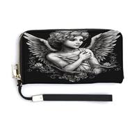 QSKDLAC Portafoglio Rfid Donna Personalizzato Molti Zombie Lungo Clutch Portafoglio Carta Portafogli Per Donne Uomini, Ritratto Fata, 20.0*10.5cm, Moderno