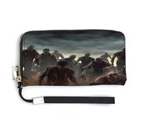 QSKDLAC Portafoglio Rfid Donna Personalizzato Molti Zombie Lungo Clutch Portafoglio Carta Portafogli Per Donne Uomini, Molti Zombie, 20.0*10.5cm, Moderno