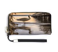 QSKDLAC Portafoglio Rfid Donna Personalizzato Wild Goose by The Bridge Portafoglio Lungo Frizione Portafoglio Carta Portafogli Per Donne Uomini, Wild Goose sul ponte, 20.0*10.5cm, Moderno