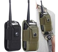 QSLKI 2 Pezzi Molle Porta Radio, Porta Radio da Cinturone Custodia, Molle porta radio Walkie Talkie Pouch Case, Per Cintura Di Servizio Radio Fondina Tattica Caccia Citofono Borsa Interfono