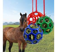 QSLKI 3PCS Jolly Hay Ball Stall Toy for Horses, Multiuso, Materiale Ecologico Trp, Durevole e Riutilizzabile, Alimentatore Di Fieno Sospeso Per Pecore e Cavalli Per Alleviare La Pressione