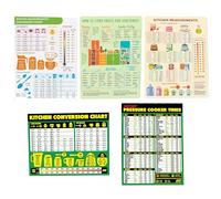 QSLKI 5PCS Baby Weaning Chart, Dieta Standard, Weekly Meal Planner, Svezzamento Guidato Dal Bambino, Grafico Di Conversione Da Cucina Magnetico, Tabella Di Conversione Metrica Per Cucinare