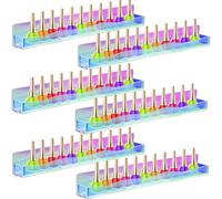 QSLKI 6 Pezzi Scaffale Per Unghie Acrilico Da Parete, Porta Smalti Iridescenti Arcobaleno, Supporto Da Parete Per Manicure, Pedicure, Articoli Per Unghie, Oli Essenziali, Occhiali E Giocattoli