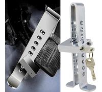 QSLKI Blocco Per Pedale Del Freno, Antifurto Per Auto, Blocca Volante Automobile Universale, Serratura Di Sicurezza Per Freno E Frizione, Bloccasterzo Auto, Bloccasterzo Auto Antifurto In Acciaio