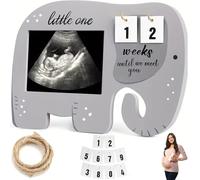 QSLKI Cornice Per Ecografia, Cornice In Legno Per Immagine Ad Ultrasuoni Bambino Per Donne Incinta, Conto Alla Rovescia Settimane Keepsake, Ultrasuoni Bambino Per Donne Incinta Per Mamme Baby Shower