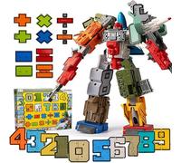 QSLKI Numero Robot Trasformabile, Giocattoli Intellettuali ed Educativi per Bambini 3-6 Anni, Regalo di Compleanno (Type 2 0-9)
