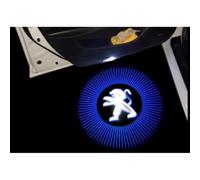 QSLLLY 2 Pezzi Auto Benvenuto Lampada per Peugeot 408 508 RCZ 308CC 3008,LED Proiettore Logo Luce Portiera Illuminazione Portiera Auto Luci Decorare Accessorio