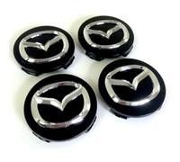 QSLLLY 4 Pezzi Auto Coprimozzi per Mazda Mazda2 Mazda3 Mazda5 Mazda6 Mazda8 CX-3 CX-5 CX-9 MX-5 RX-8 60 mm Tappo Mozzo Impermeabile Coprimozzo Antipolvere Copri Ruota Copriruota Centrale Parti