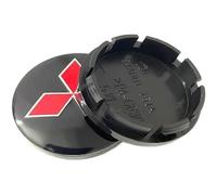 QSLLLY 4 Pezzi Auto Coprimozzi per Mitsubishi ASX Outlander Eclipse Pajero Evo 56/60/65/68MM Tappo Mozzo Impermeabile Coprimozzo Antipolvere Copri Ruota Copriruota Centrale Parti,56MM