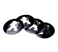QSLLLY 4 Pezzi Auto Coprimozzi per Peugeot 107 108 206 207 308 508 2008 3008 56mm,Copri Ruota Coppetta Coprimozzo Impermeabile Antipolvere Parti Accessori Ruote Pneumatici