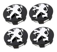 QSLLLY 4 Pezzi Auto Coprimozzi per Peugeot 108 208 2008 308 3008 3008 508 5008 60mm,Copri Ruota Coppetta Coprimozzo Impermeabile Antipolvere Parti Accessori Ruote Pneumatici