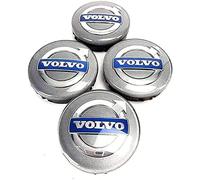 QSLLLY 4 Pezzi Auto Coprimozzi per Volvo XC60 NE 2018-2023 60mm Tappo Mozzo Impermeabile Coprimozzo Antipolvere Copri Ruota Copriruota Centrale Parti
