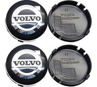 QSLLLY 4 Pezzi Auto Coprimozzi per Volvo XC60 XC90 XC40 64mm Copri Ruota Coppetta Tappo Mozzo Tappi Coprimozzo Coperture Mozzi Copriruota Centrale