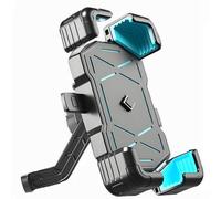 QSLLLY Porta Cellulare Moto per Yamaha Tracer 9 2021 2022 2023,360° Rotabile Supporti Resistente Blocco Rapido Manubrio Supporto Telefono Accessori Smartphone,Rearviewmirrorstyle-Blue