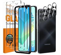 QsmQam 3 Pezzi Vetro Temperato per Samsung Galaxy A16 4G/5G e 3 Pezzi Pellicola Fotocamera, Pellicola Prottetiva Anti Graffio, Durezza 9H, Senza Bolle, Vetro Protettivo per Samsung A16