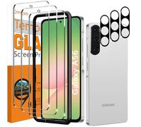 QsmQam 3 Pezzi Vetro Temperato per Samsung Galaxy A56 5G e 3 Pezzi Pellicola Fotocamera, Pellicola Prottetiva Anti Graffio, Durezza 9H, Vetro Protettivo per Samsung Galaxy A56 5G