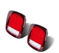 Qsnfda Fanale Posteriore 16 LED Luci Rimorchio LED Stop Freno Corsa Luce Retromarcia Luce Posizione Posteriore Luce Retromarcia Per Camion Veicoli 12V 24V Rosso Bianco Copertura Fanale Posteriore