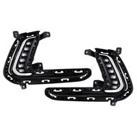 Qsnfda Luci Antinebbia Per Hyundai Per Elantra 2016 2017 2018 LED DRL Luci Diurne Indicatori Di Direzione Paraurti Anteriore Luci Diurne Fendinebbia Fendinebbia Anteriore(White Yellow A)