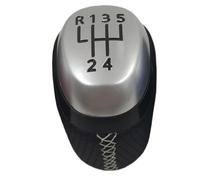 Qsnfda Pomello Leva Per Megane 4 MK4 Per Kadjar Per Talisman 2015-2022 Maniglia A Sfera Leva Del Cambio Leva Del Cambio In Pelle Copri Pomello Cambio Auto(5 speed white line)