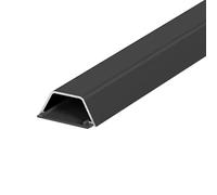 QSNYJPL Canaline Passacavi da 100 Cm, Canaletta per Cavi Elettrici Lega di Alluminio, Canalina Passacavi Adesiva per Soggiorno, Ufficio, Previene Gli Inciampi dei Cavi(Black,30x13mm/1.2x0.5in)
