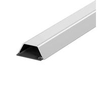 QSNYJPL Canaline Passacavi da 100 Cm, Canaletta per Cavi Elettrici Lega di Alluminio, Canalina Passacavi Adesiva per Soggiorno, Ufficio, Previene Gli Inciampi dei Cavi(Silver,20x10mm/0.8x0.4in)