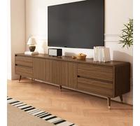 QSNYJPL Mobili Porta Tv con Contenitore, Mobile Televisione in Legno di Metà Secolo per Schermi da 32"-80" con Gestione dei Cavi per Soggiorno, Camera da Letto, Portata 100 Kg(Brown,180cm/71in)