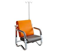 QSNYJPL Poltrona con Asta Portaflebo, Sedia Sala d'Attesa con Schienale e Braccioli, PU e Spugna ad alta Elasticità, Poltrone Reclinabili per Ospedali, Cliniche(Yellow)