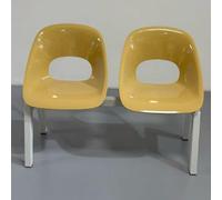 QSNYJPL Sedia Sala d'Attesa a 2 Posti Panchina da Ufficio con Schienale Mobili Decorativi Panca per Sala per Bar Abbigliamento Negozi Fotografia(Yellow)