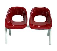QSNYJPL Sedia Sala d'Attesa a 2 Posti Panchina da Ufficio con Schienale Mobili Decorativi Panca per Sala per Bar Abbigliamento Negozi Fotografia(Red)
