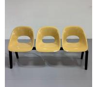 QSNYJPL Sedie Ufficio Ospiti a 3 Posti, Sedia Sala d'Attesa con Struttura in Tubi di Ferro, Panca con Schienale per Bar, Abbigliamento, Negozi, Decorazioni Fotografiche(Yellow)