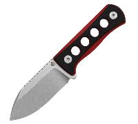 QSP Knife Canary 14C28N, G10, Nero/Rosso QS141-B1